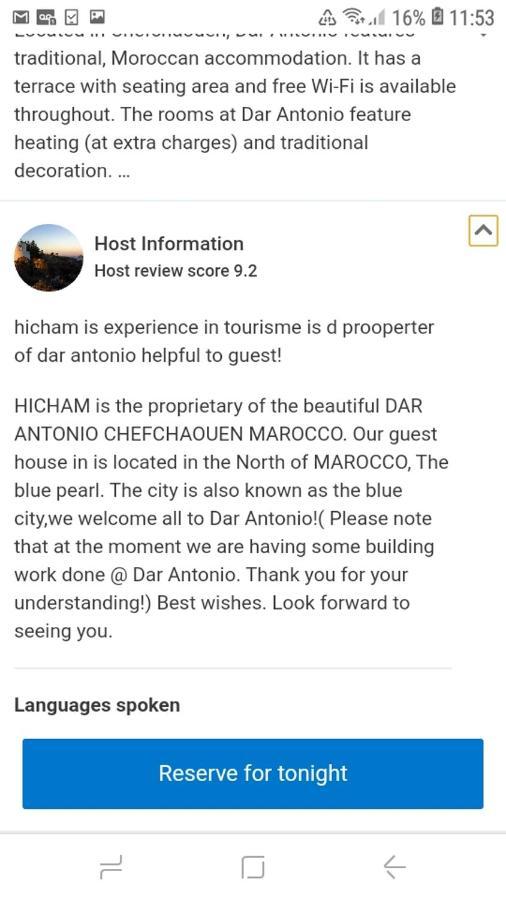 Dar Antonio Hotel Chefchaouen Luaran gambar